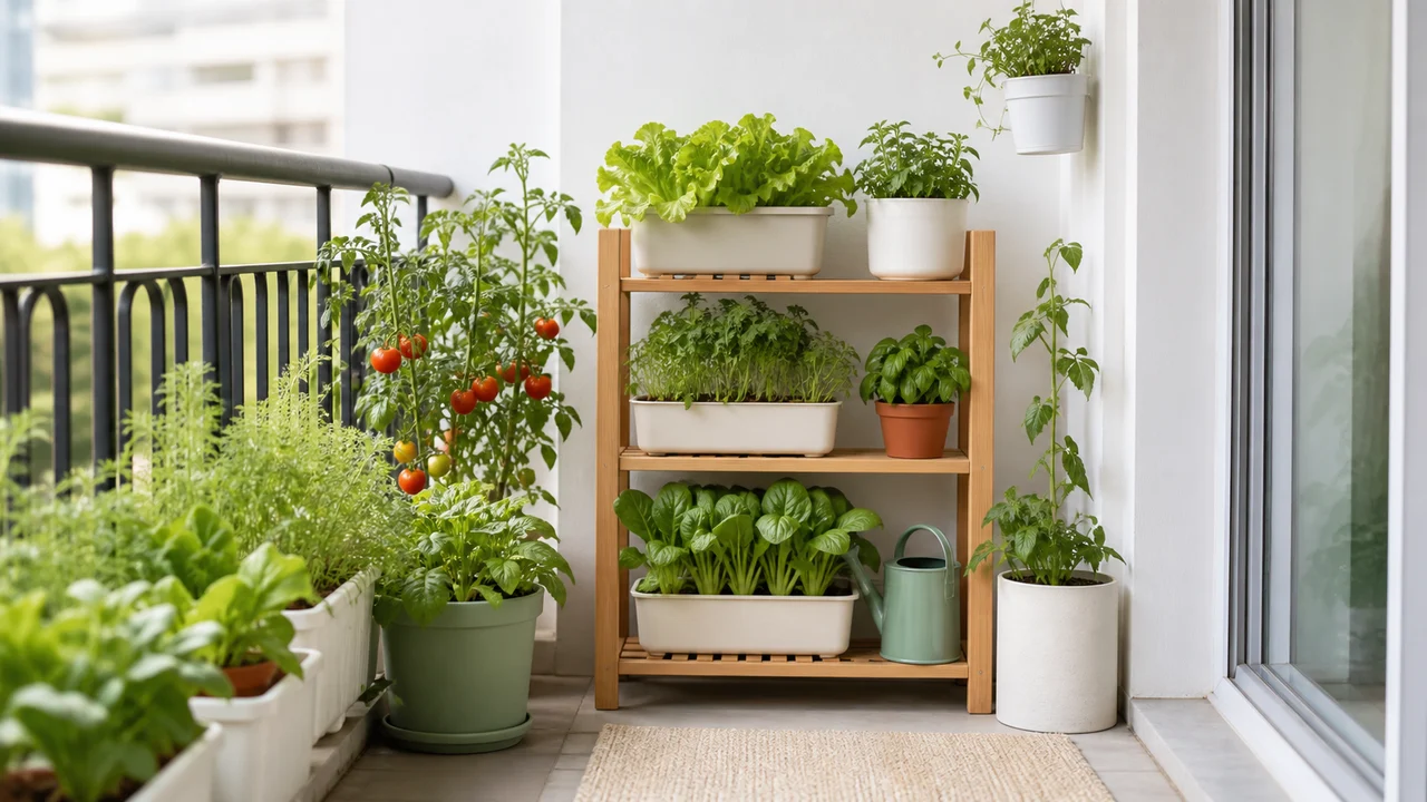 Healthy balcony vegetables used as a diagnostic reference